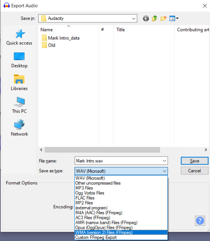 Other File Formats In Audacity