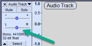 Audacity Panning Options