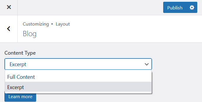 GeneratePress Excerpt Settings