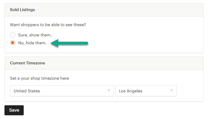 Hide Sold Listings On Etsy