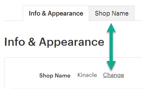 Shop Name Change Settings On Etsy