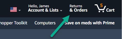 Amazon Returns And Orders Button