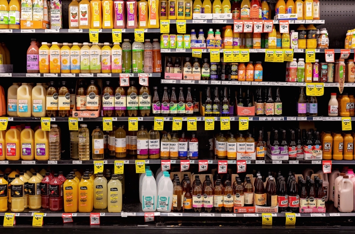 Pineapple Juice On Grocery Store Shelf