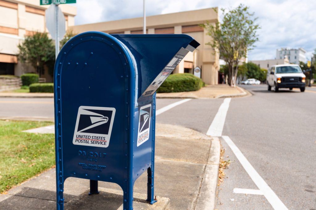 USPS Blue Collection Bin