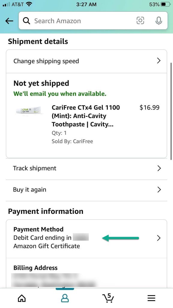 Payment Method Amazon