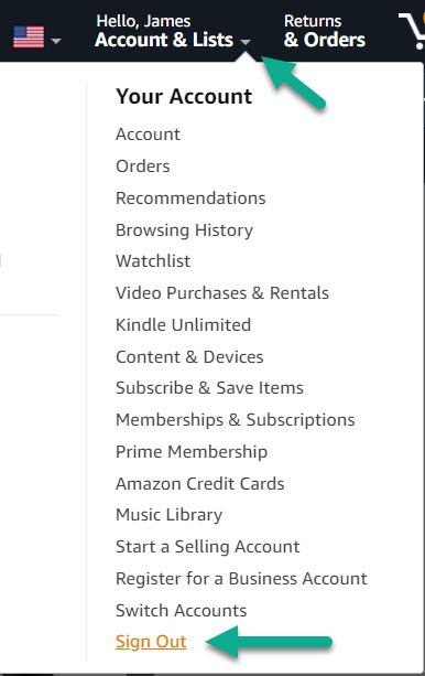 Sign Out Of Amazon Account