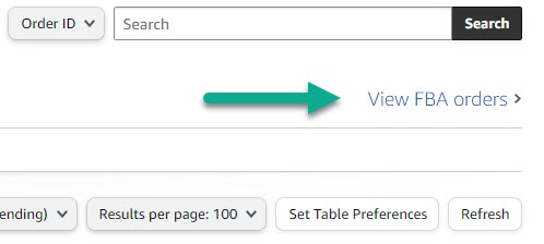 View FBA Orders Amazon Seller Central