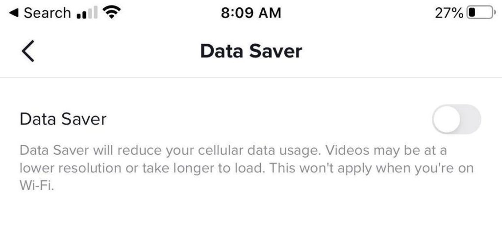 Data Saver Mode TikTok