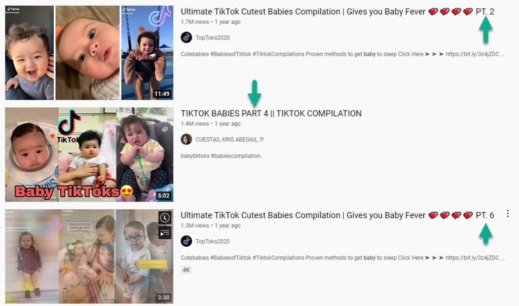 TikTok Compilations Example