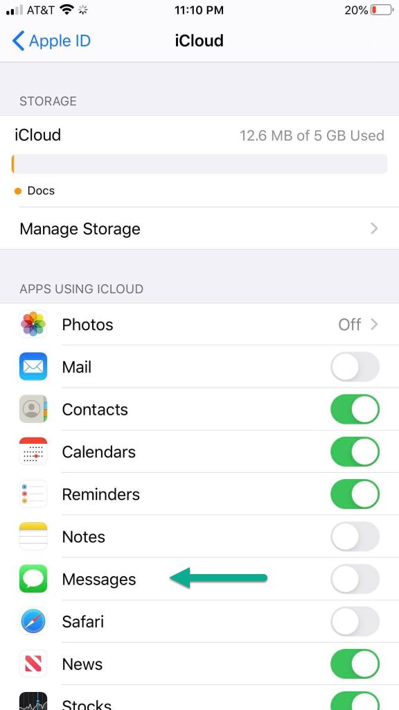 iCloud Settings