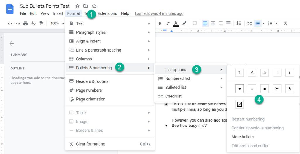 Customize Bullets In Google Docs