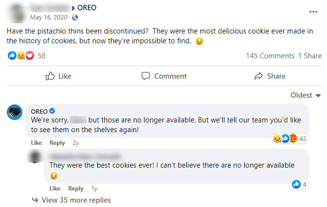 Pistachio Oreos Discontinued Confirmation