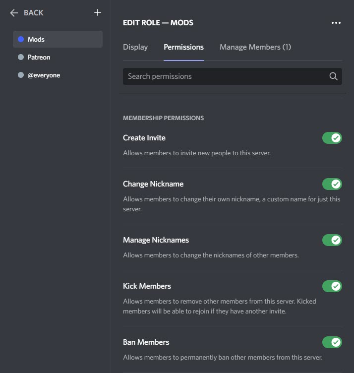 Discord Mod Permissions