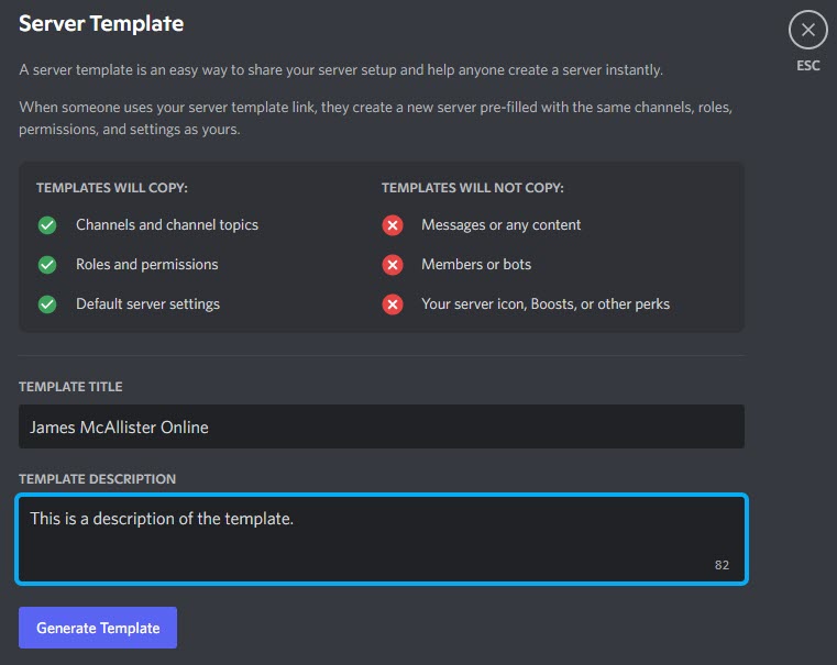 Discord Server Template