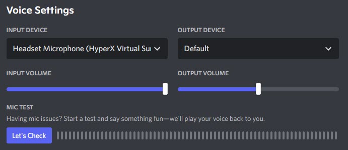 Discord Voice Settings