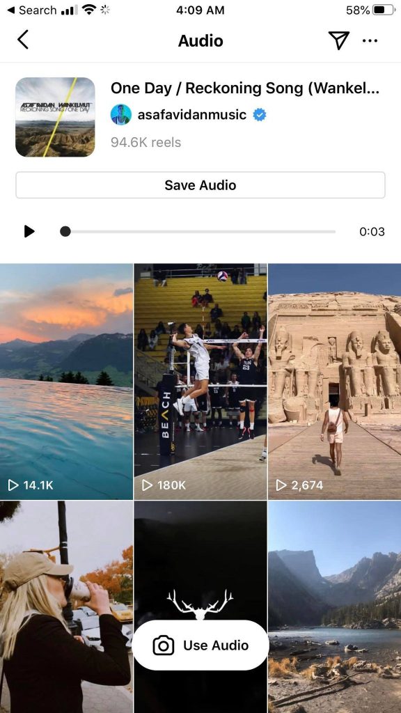 Save Audio Button Instagram