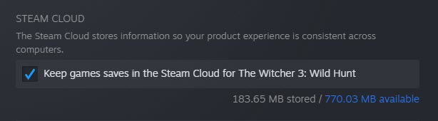 Steam Cloud, Game Properties