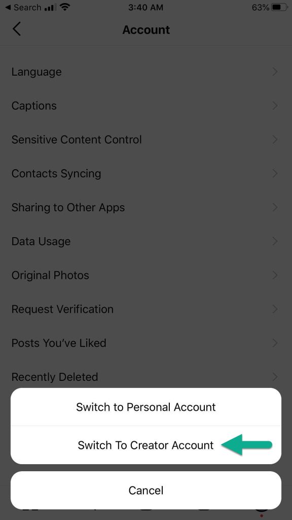 Switch To Creator Account Instagram