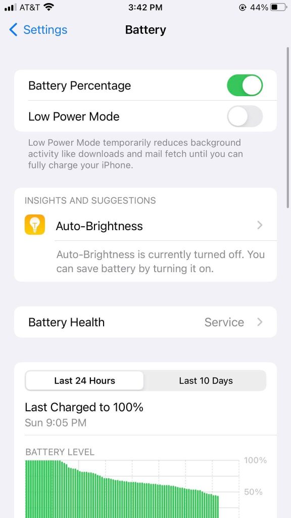 Low Power Mode iPhone