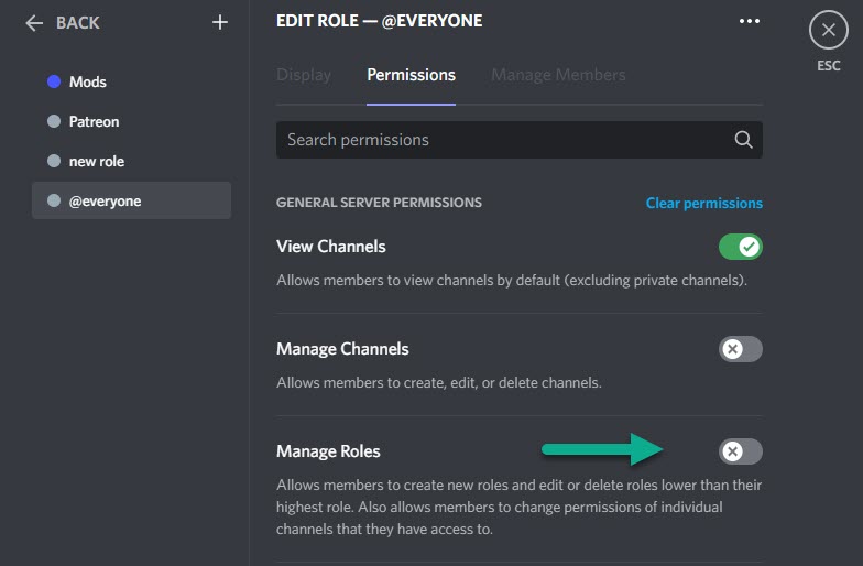 Manage Roles Discord