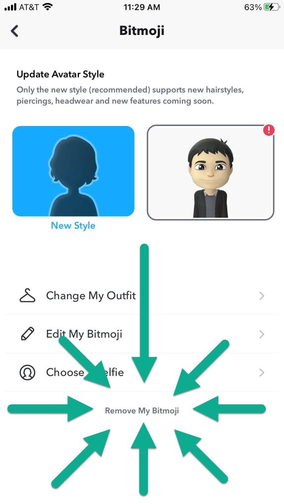 Remove My Bitmoji Button