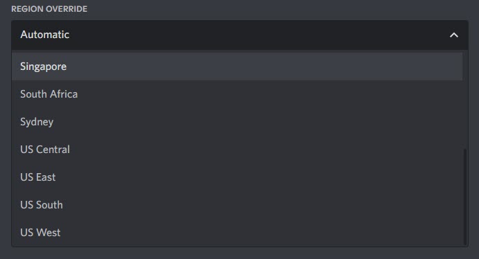 Discord Region Override