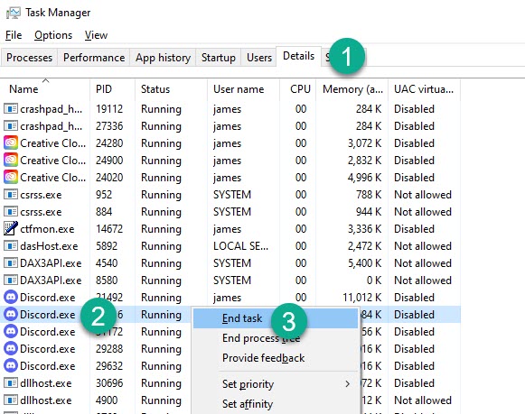 End Discord Process, Task Manager