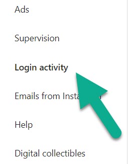 Login Activity Button, Instagram Desktop