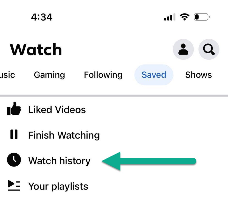 Facebook Video Watch History, Facebook Mobile App