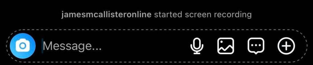 Screen Recording Notification, Instagram