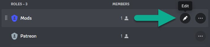 Role Edit Button, Discord