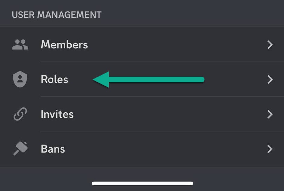 Roles Button, Discord Mobile App