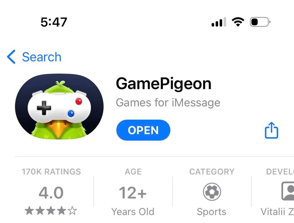 is gamepigeon on android