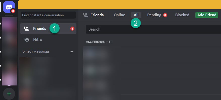 View Friends List Discord