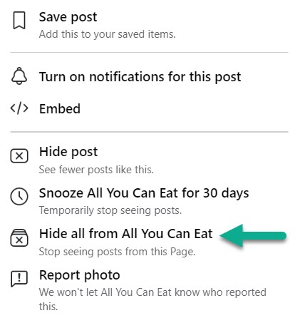 Hide Posts From Page, Facebook