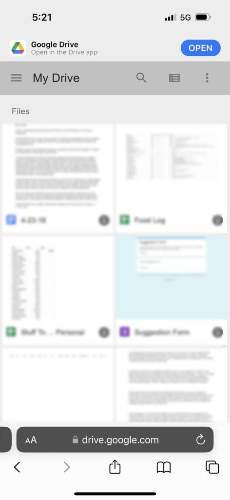 Mobile Google Drive