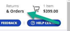 Returns And Orders Button, Newegg