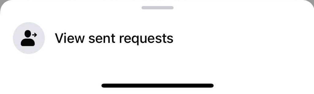 View Sent Requests, Facebook Mobile App